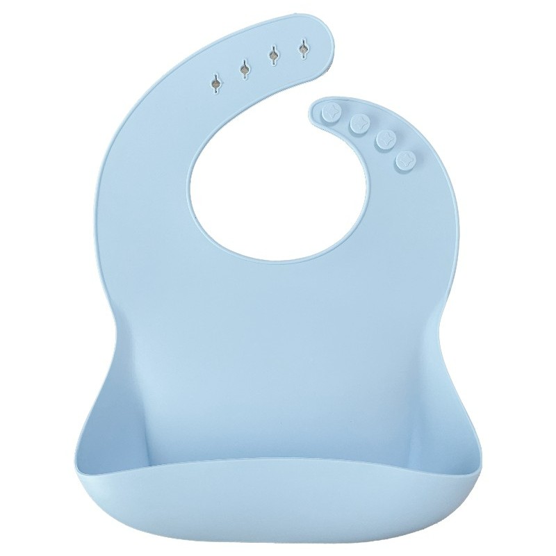 MINIKOIOI – BAVOIR EN SILICONE AVEC POCHE RECUPERATRICE – BLEU REF :  101020053 – MESAYOU