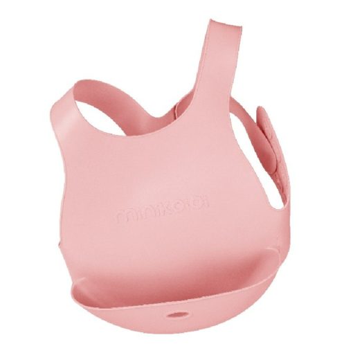 Bavoir avec système d'attache au dos de marque Minikoioi en silicone pour bébés dès 6 mois et toute l’enfance. Souple et facilement transportable, il accompagnera votre bébé durant ses premiers repas et préservera ses habits.