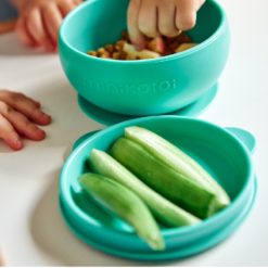 Bol avec couvercle de 450ml Minikoioi en silicone pour bébés dès 6 mois et toute l’enfance