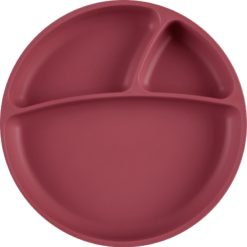 Assiette multi-compartiments Minikoioi en silicone pour bébés dès 6 mois et toute l’enfance. Sa base à ventouse la gardera bien accrochée à la table. Disponible au Maroc chez MESAYOU. De marque MINIKOIOI qui est une marque d'accessoires pour bébé en silicone sans BPA et de très bonne qualité