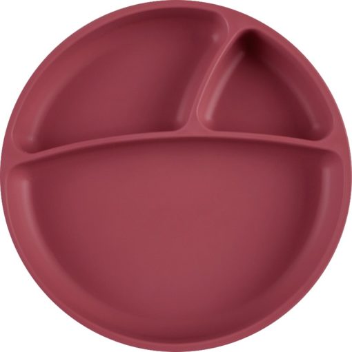 Assiette multi-compartiments Minikoioi en silicone pour bébés dès 6 mois et toute l’enfance. Sa base à ventouse la gardera bien accrochée à la table. Disponible au Maroc chez MESAYOU. De marque MINIKOIOI qui est une marque d'accessoires pour bébé en silicone sans BPA et de très bonne qualité