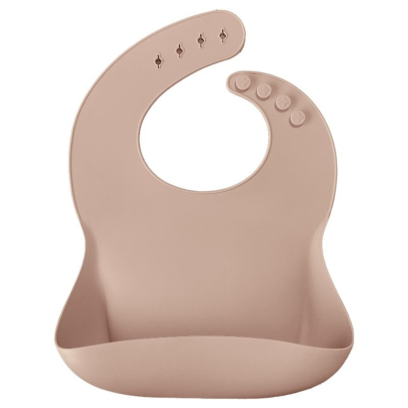 MINIKOIOI SET BEBE EN SILICONE : ASSIETTE BAVOIR CUILLERE BEIGE REF :  101070023 – MESAYOU