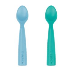 MINIKOIOI 2 CUILLERES EN SILICONE – VERTE ET BLEUE REF : 101140014