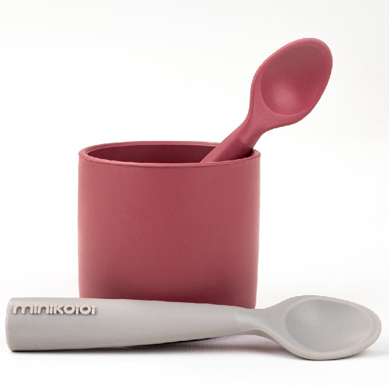 MINIKOIOI CUILLERE EN SILICONE – ROSE REF : 101140002 – MESAYOU