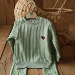 WOWO W3233 ENSEMBLE 2 PIECES CAPITONNE VERT