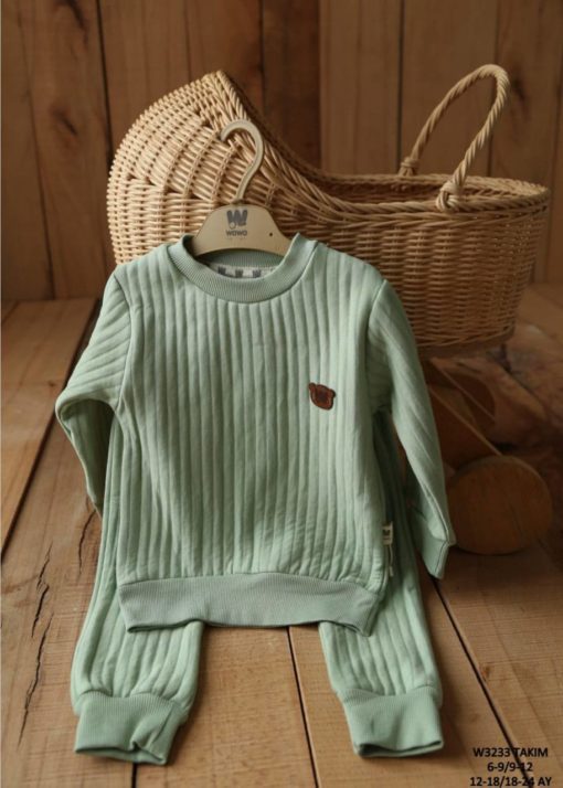WOWO W3233 ENSEMBLE 2 PIECES CAPITONNE VERT