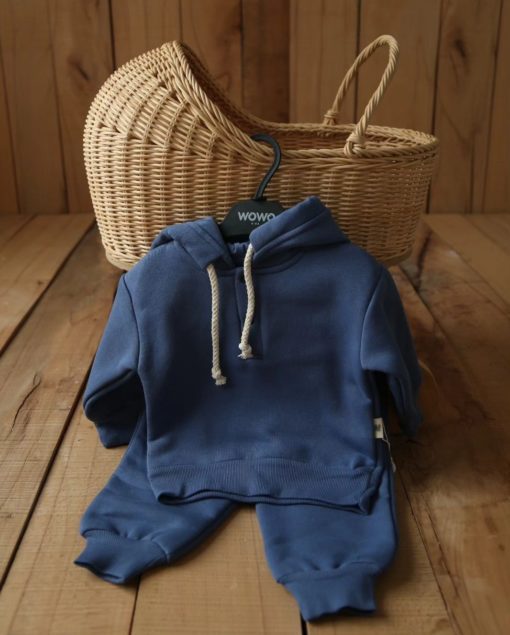 WOWO WW112 ENSEMBLE 2 PIECES CAPUCHON BLEU