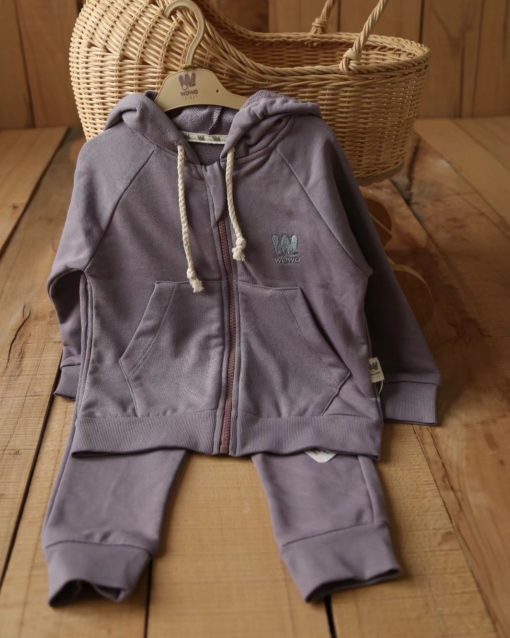 WOWO WW74 ENSEMBLE 2 PIECES CAPUCHON MAUVE