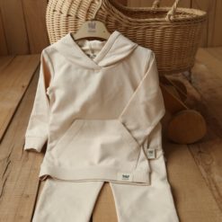 WOWO WW89 ENSEMBLE 2 PIECES CAPUCHON POCHE BEIGE