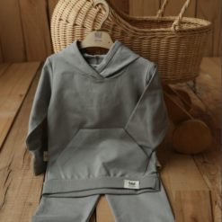 WOWO WW89 ENSEMBLE 2 PIECES CAPUCHON POCHE GRIS